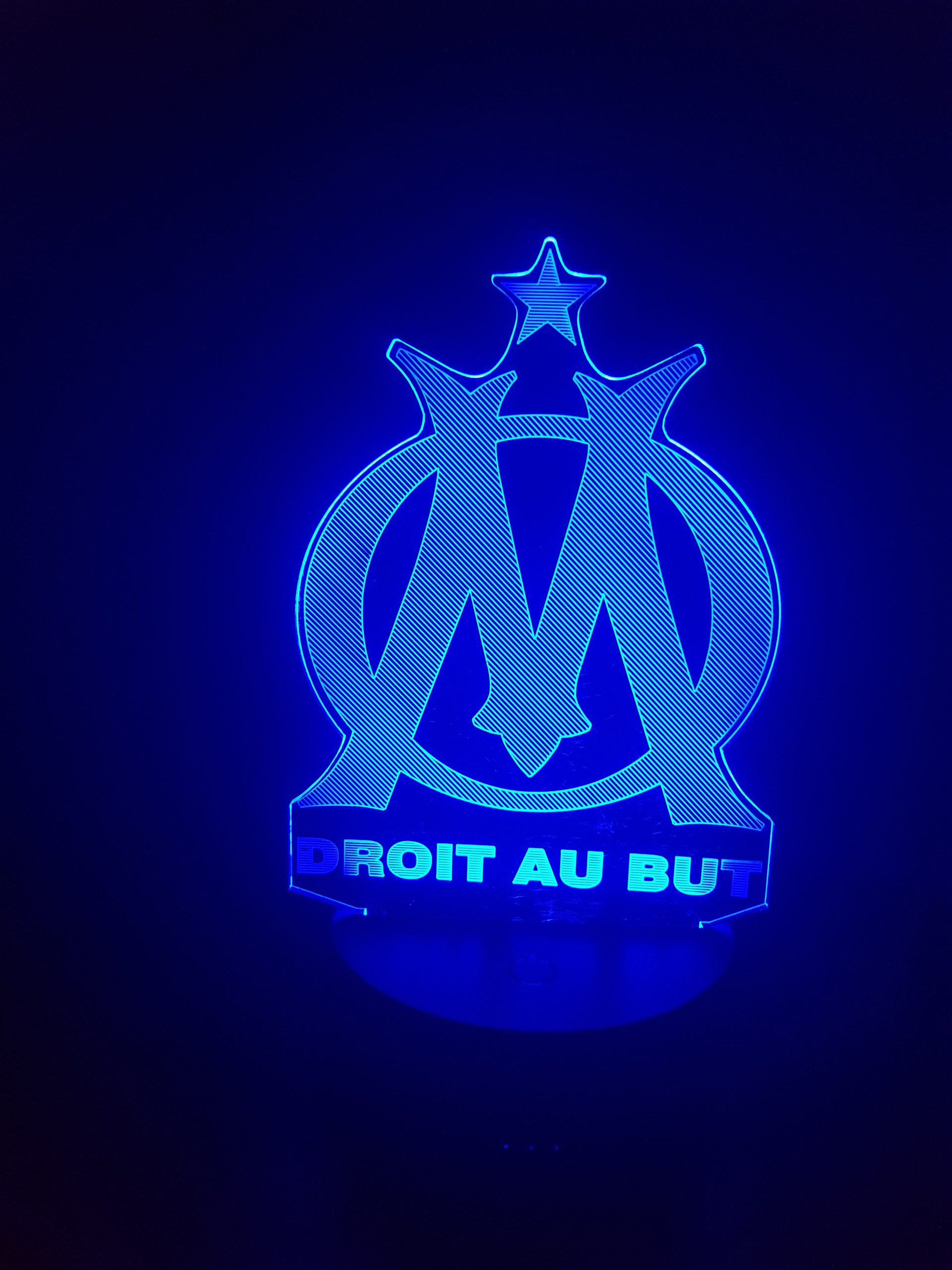 Lampe Veilleuse à LED illustration OM - Olympique de Marseille