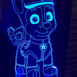 Lampe Veilleuse à LED illustration Chase Pat Patrouille
