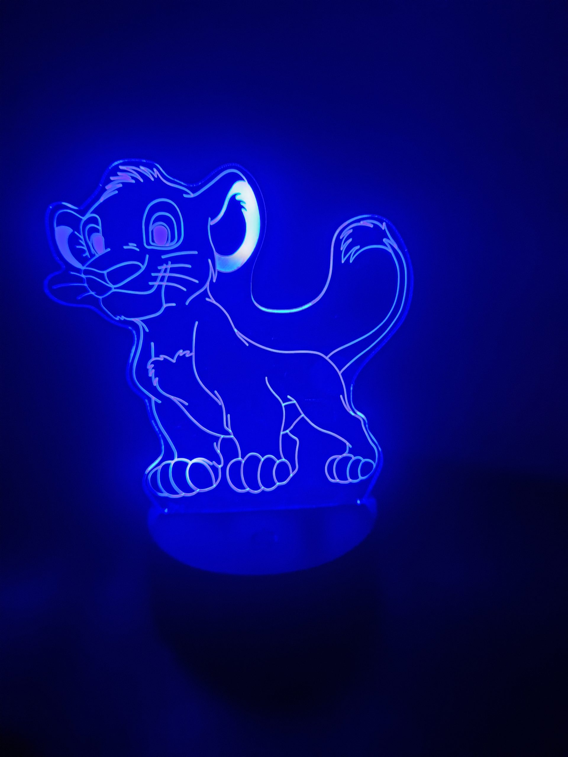 Lampe Veilleuse à LED illustration Simba - Roi Lion – Image 6