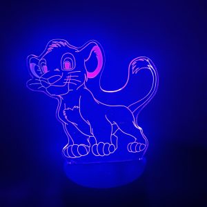 Lampe Veilleuse à LED illustration Simba - Roi Lion