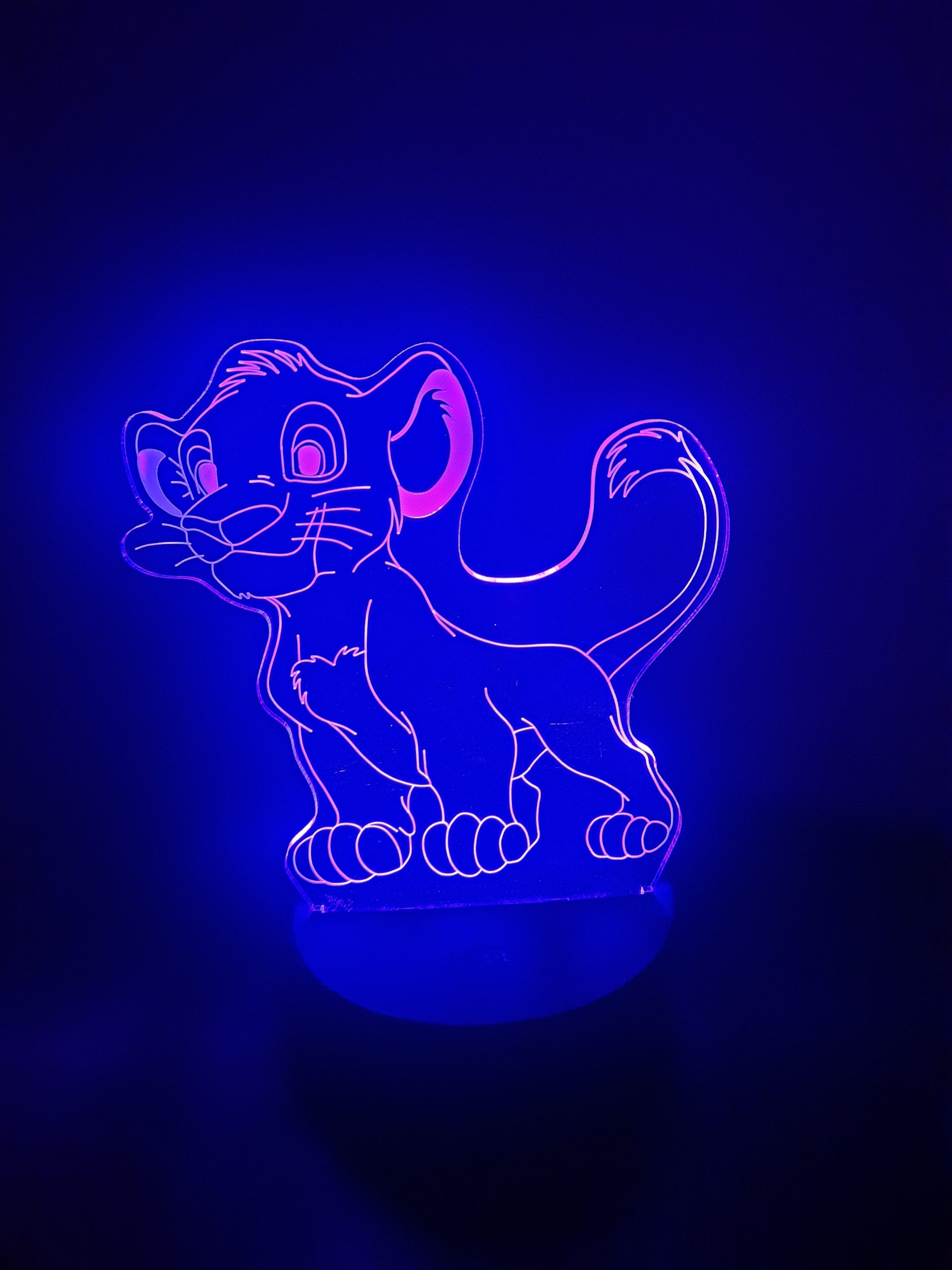 Lampe Veilleuse à LED illustration Simba - Roi Lion