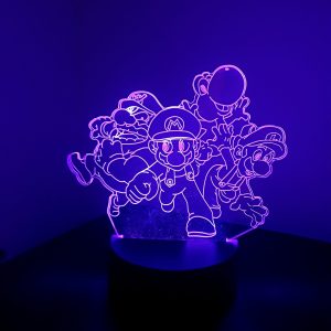Lampe Veilleuse à LED illustration Mario et compagnie