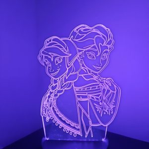 Lampe Veilleuse à LED illustration Reine des Neiges