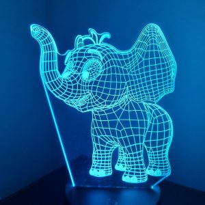 Lampe Veilleuse à LED illustration Elephant