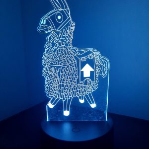 Lampe Veilleuse à LED illustration Lama à butin - Fortnite