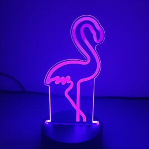 Lampe Veilleuse à LED illustration Flamant rose