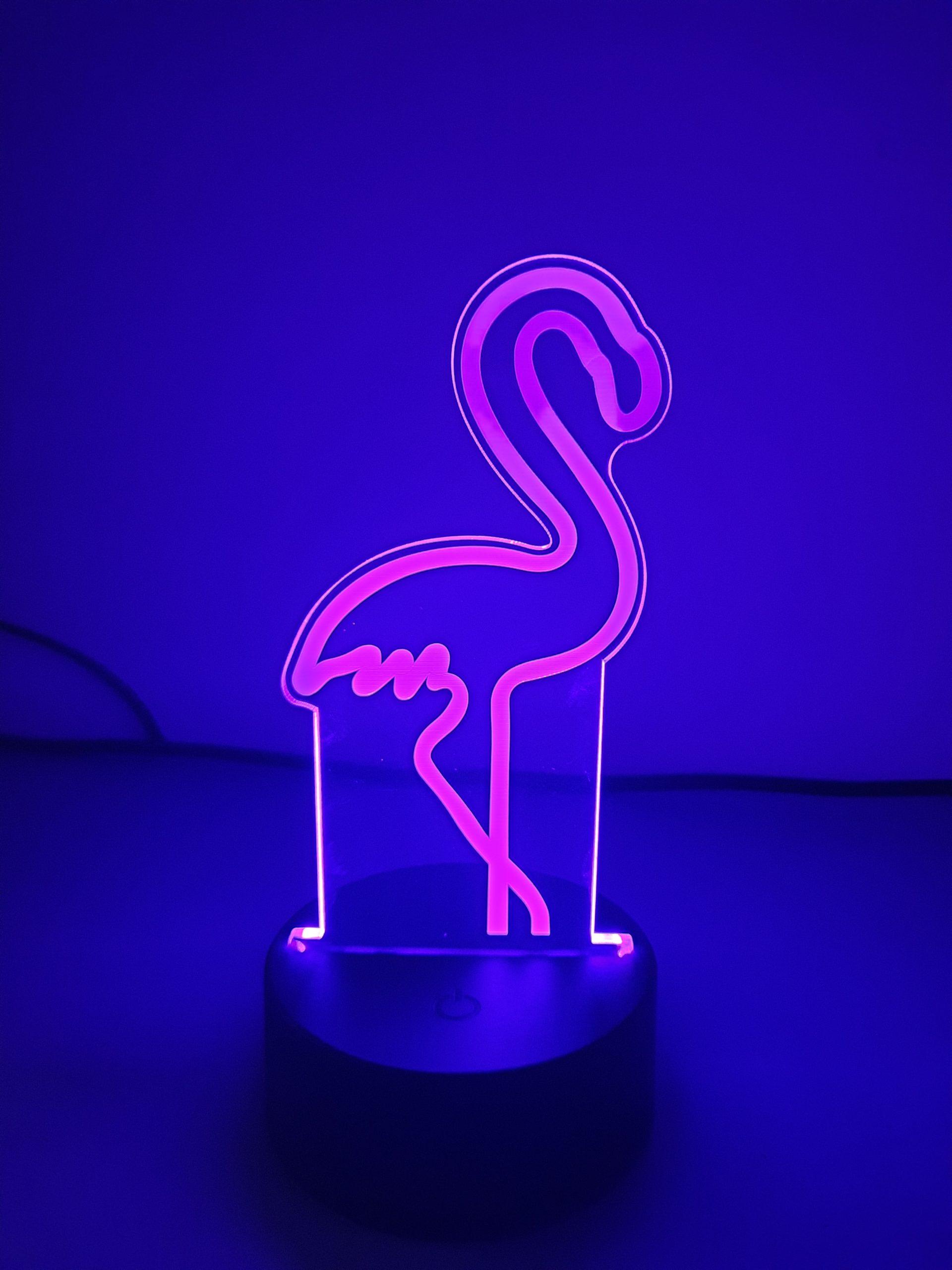 Lampe Veilleuse à LED illustration Flamant rose