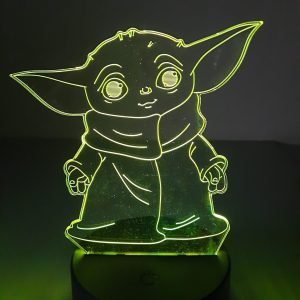 Lampe Veilleuse à LED illustration bébé Yoda - Star Wars
