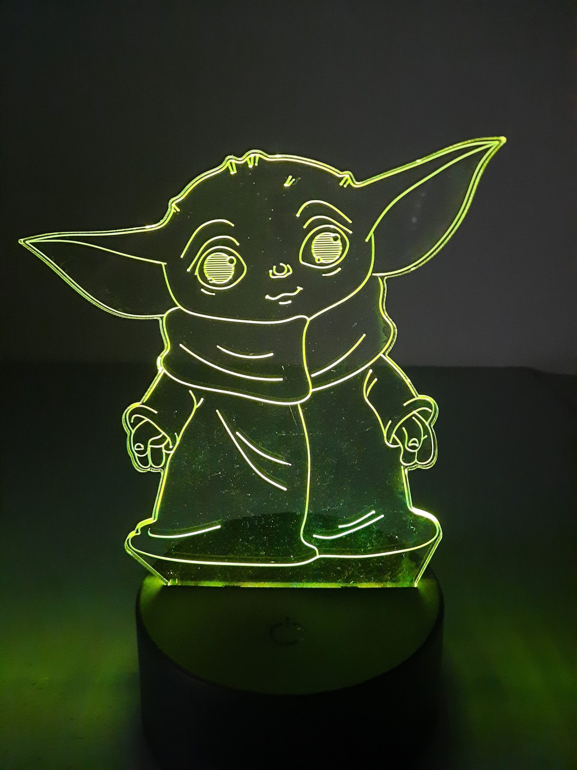 Lampe Veilleuse à LED illustration bébé Yoda - Star Wars