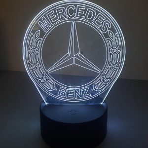 Lampe Veilleuse à LED illustration logo Mercedes