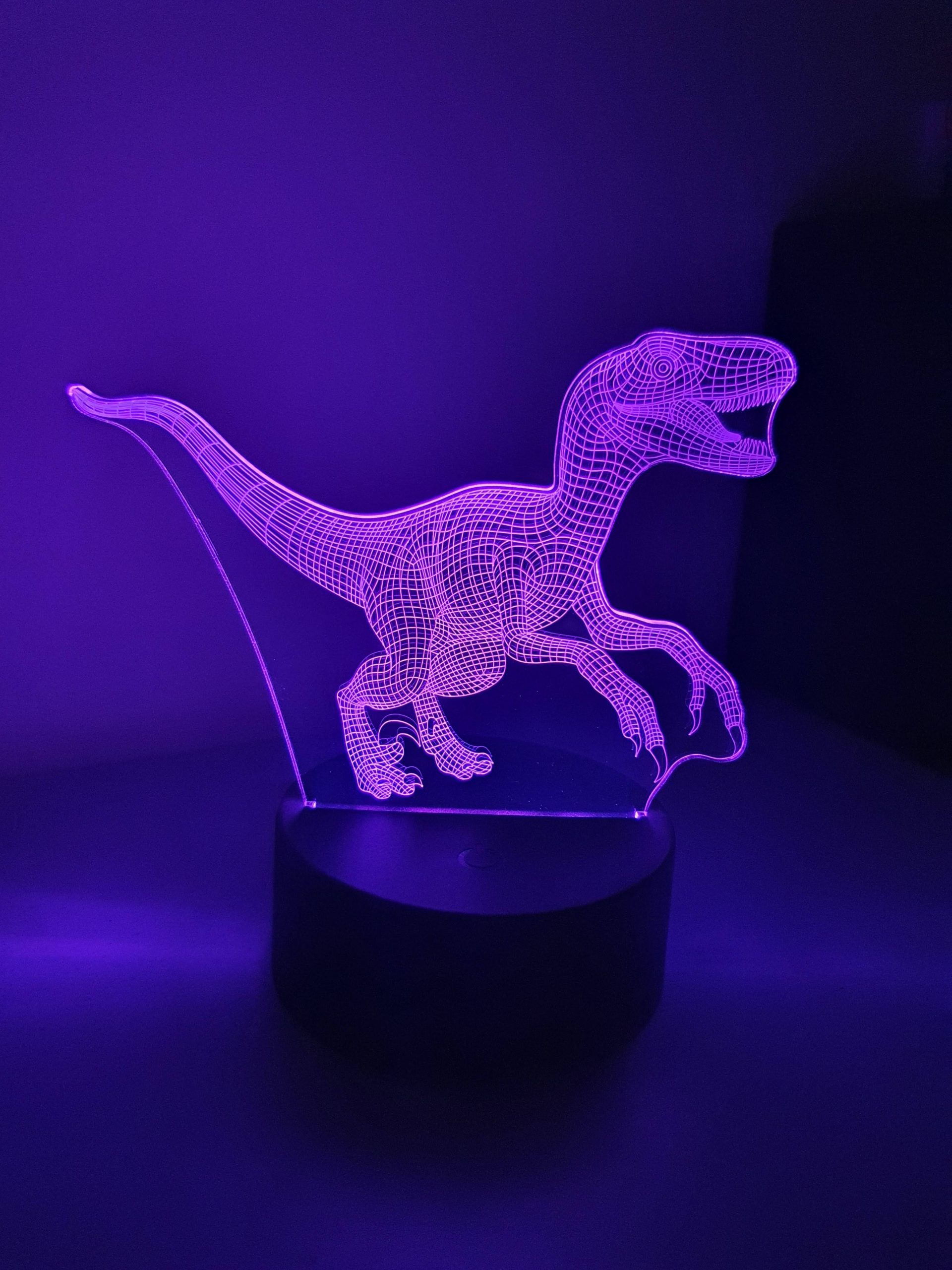 Lampe Veilleuse à LED illustration Dinosaure Tyrannosaure – Image 3
