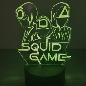 Lampe Veilleuse à LED illustration Squid Game