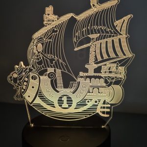 Lampe Veilleuse à LED illustration One Piece Bateau Thousand Sunny