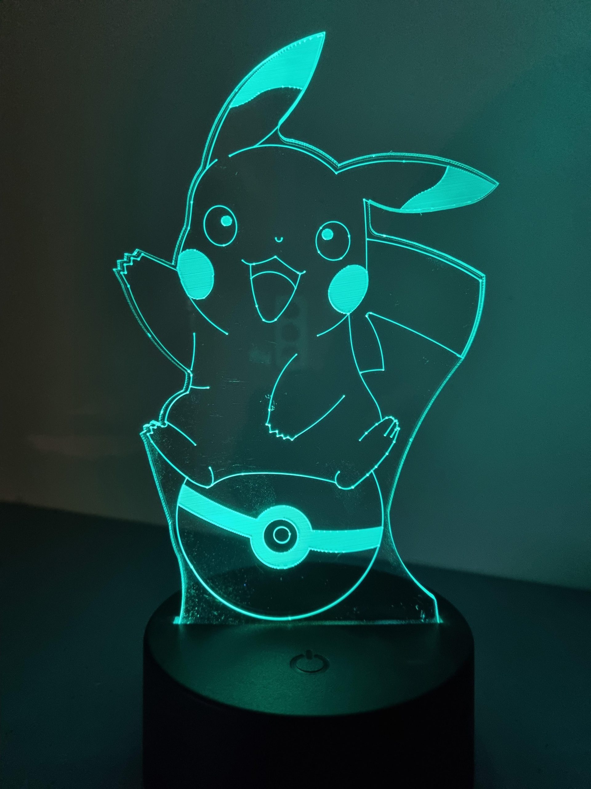 Lampe Veilleuse à LED illustration Pikachu - Pokeball – Image 3