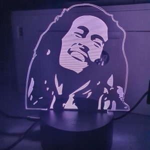 Lampe Veilleuse à LED illustration Bob Marley