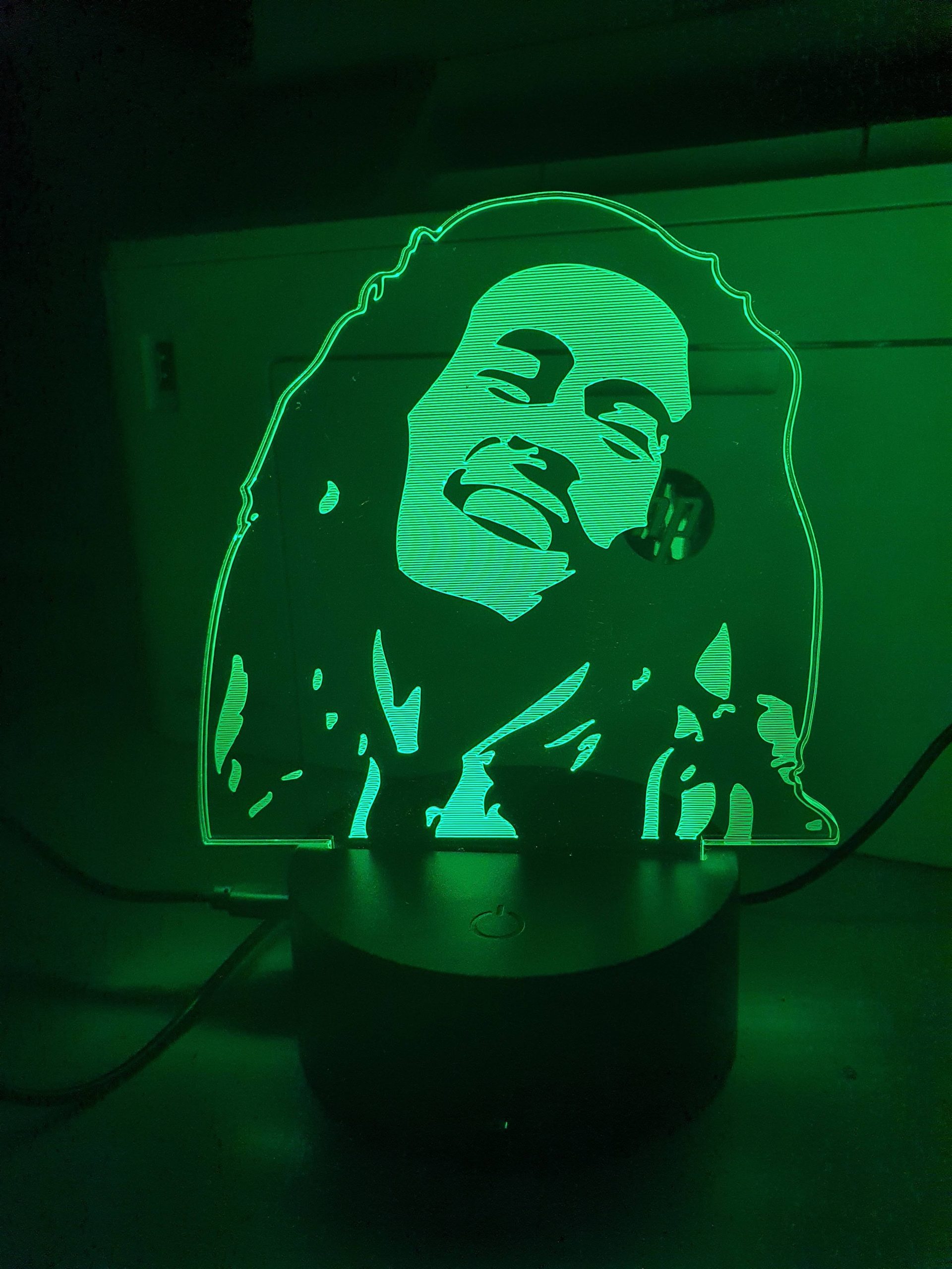 Lampe Veilleuse à LED illustration Bob Marley – Image 6