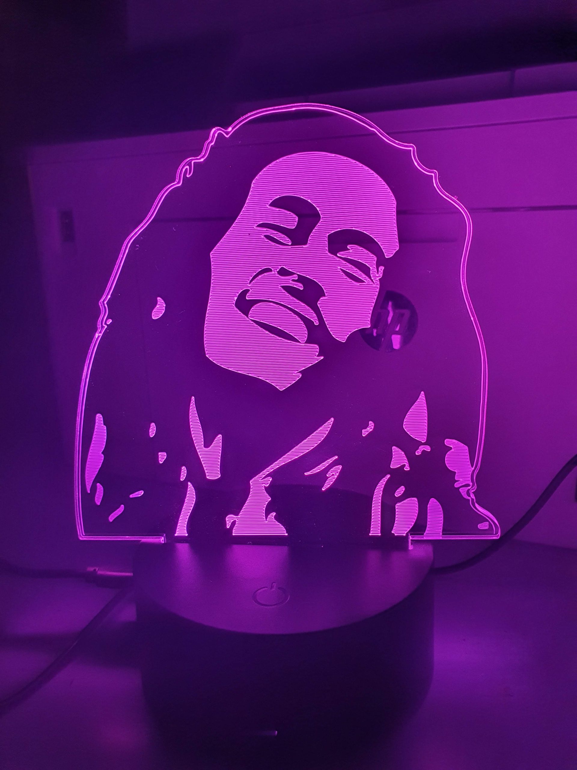 Lampe Veilleuse à LED illustration Bob Marley – Image 3