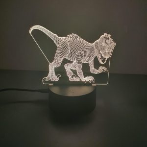Lampe Veilleuse à LED illustration Dinosaure Ornithopode