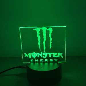 Lampe Veilleuse à LED illustration logo Monster Energy