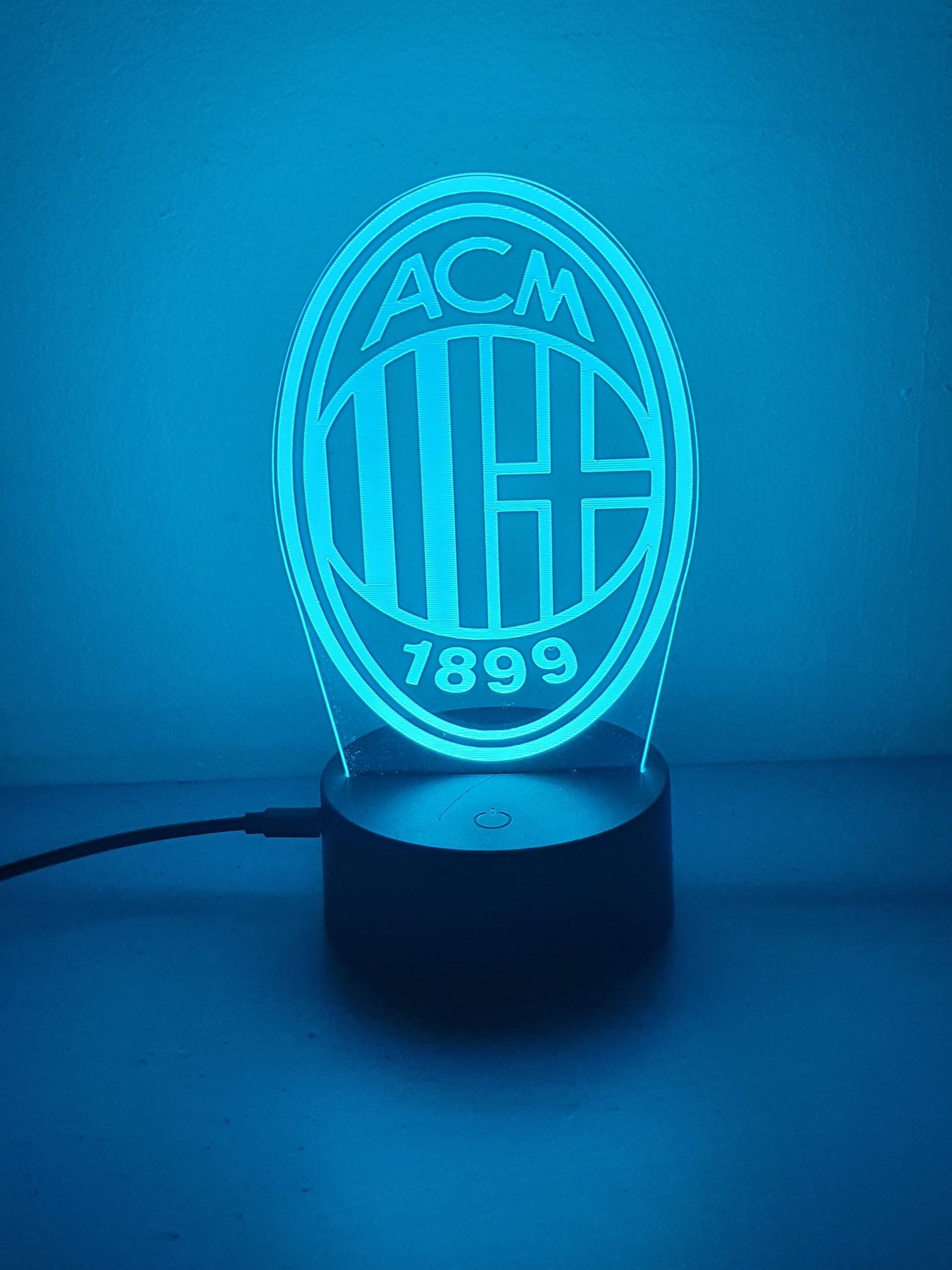 Lampe Veilleuse à LED illustration AC Milan – Image 7