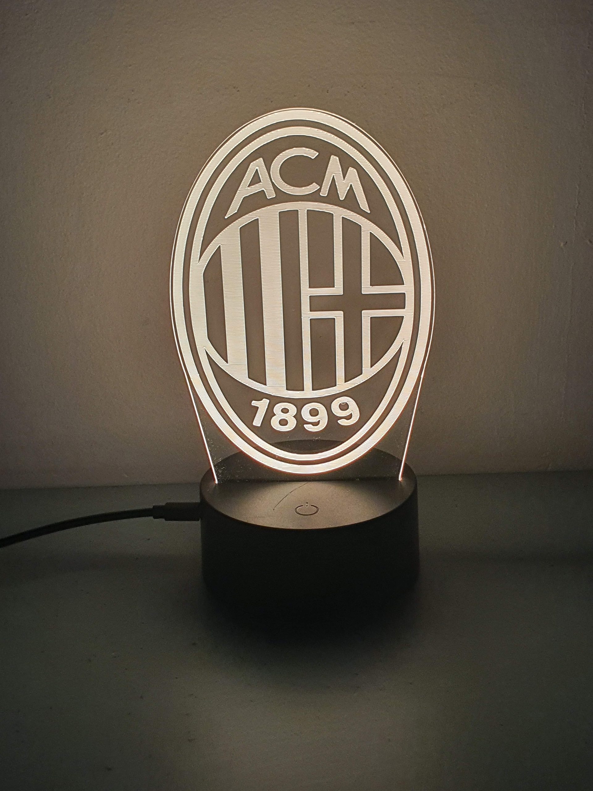 Lampe Veilleuse à LED illustration AC Milan