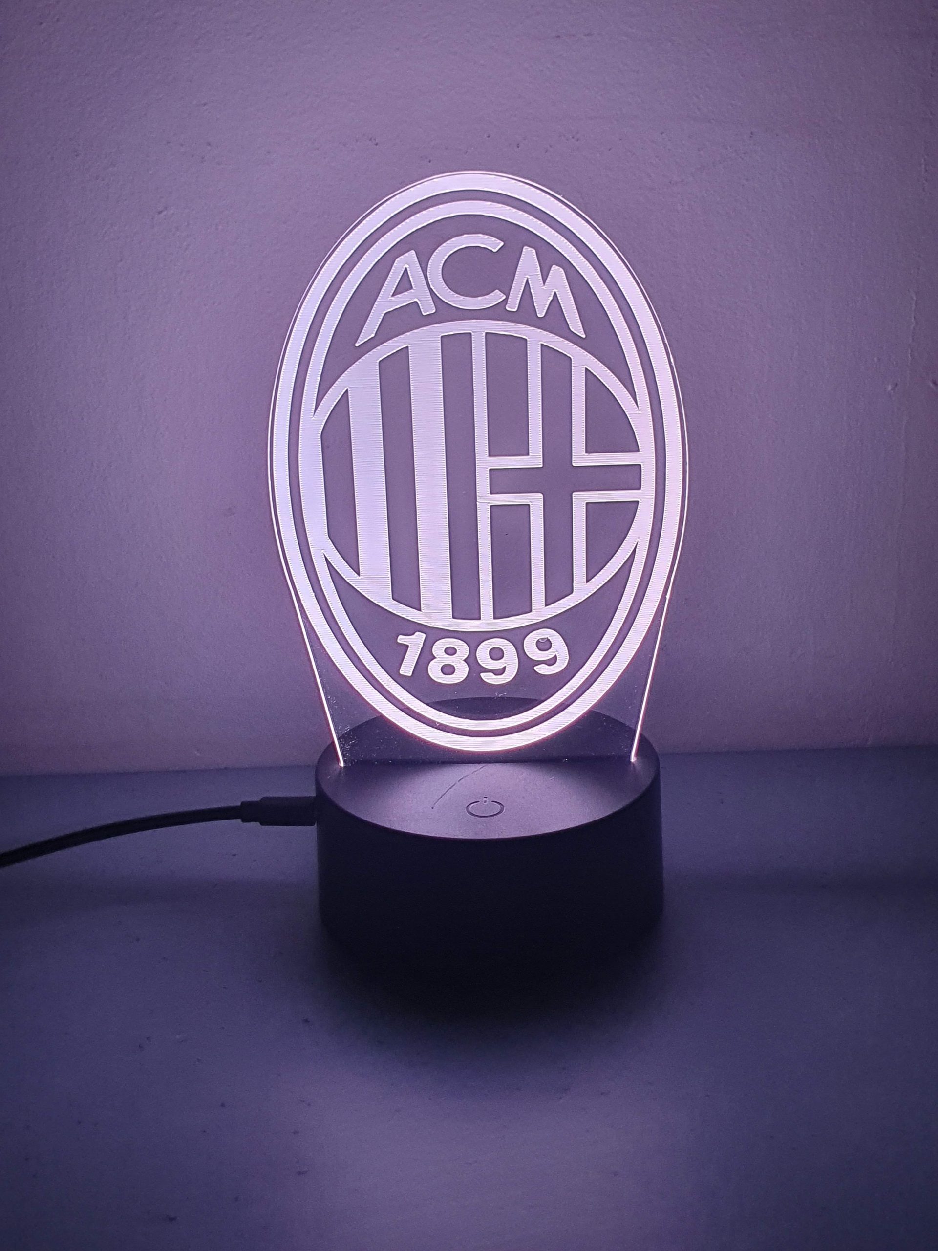 Lampe Veilleuse à LED illustration AC Milan – Image 5