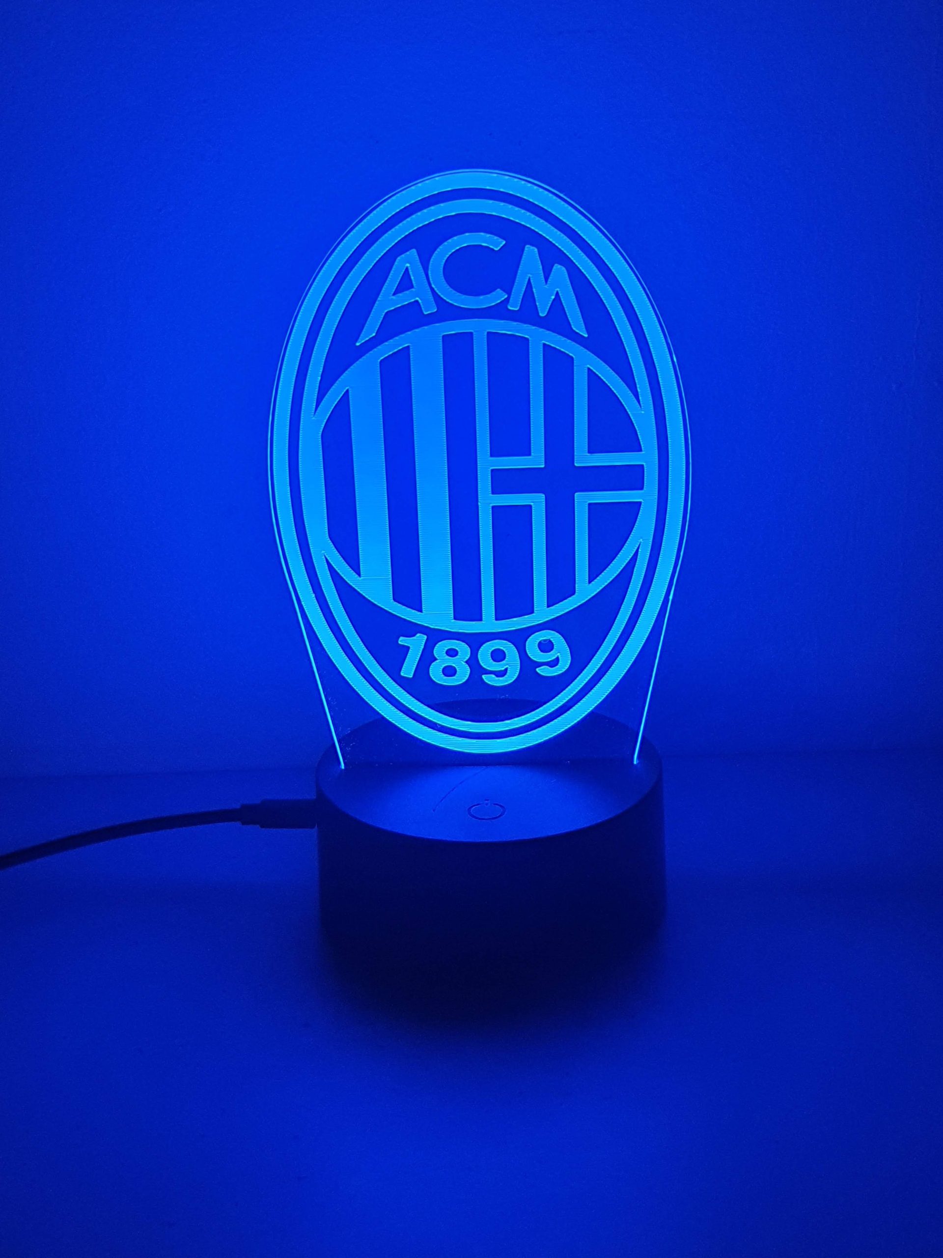 Lampe Veilleuse à LED illustration AC Milan – Image 4