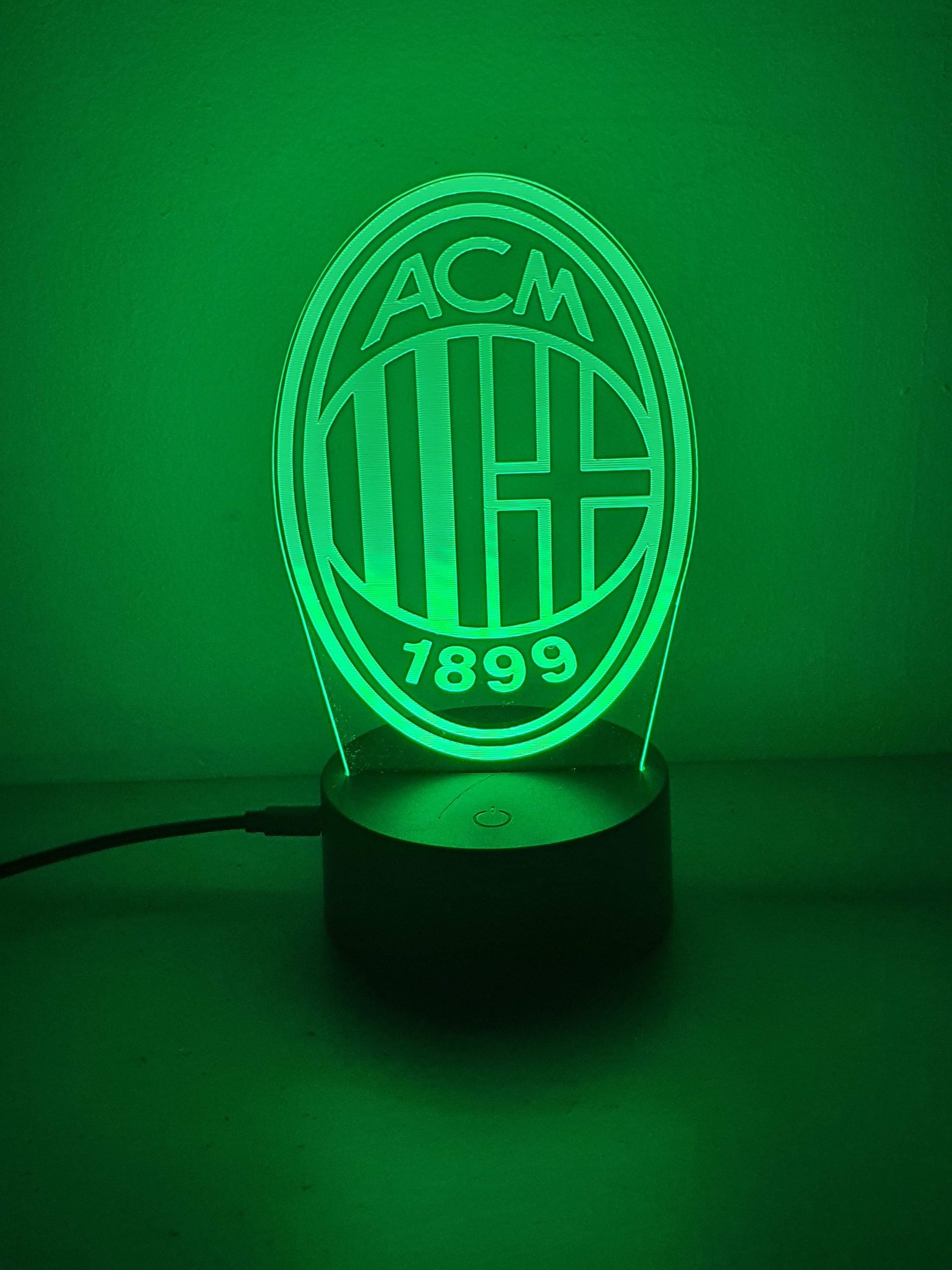 Lampe Veilleuse à LED illustration AC Milan – Image 3