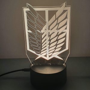 Lampe Veilleuse à LED illustration logo Attaque des Titans