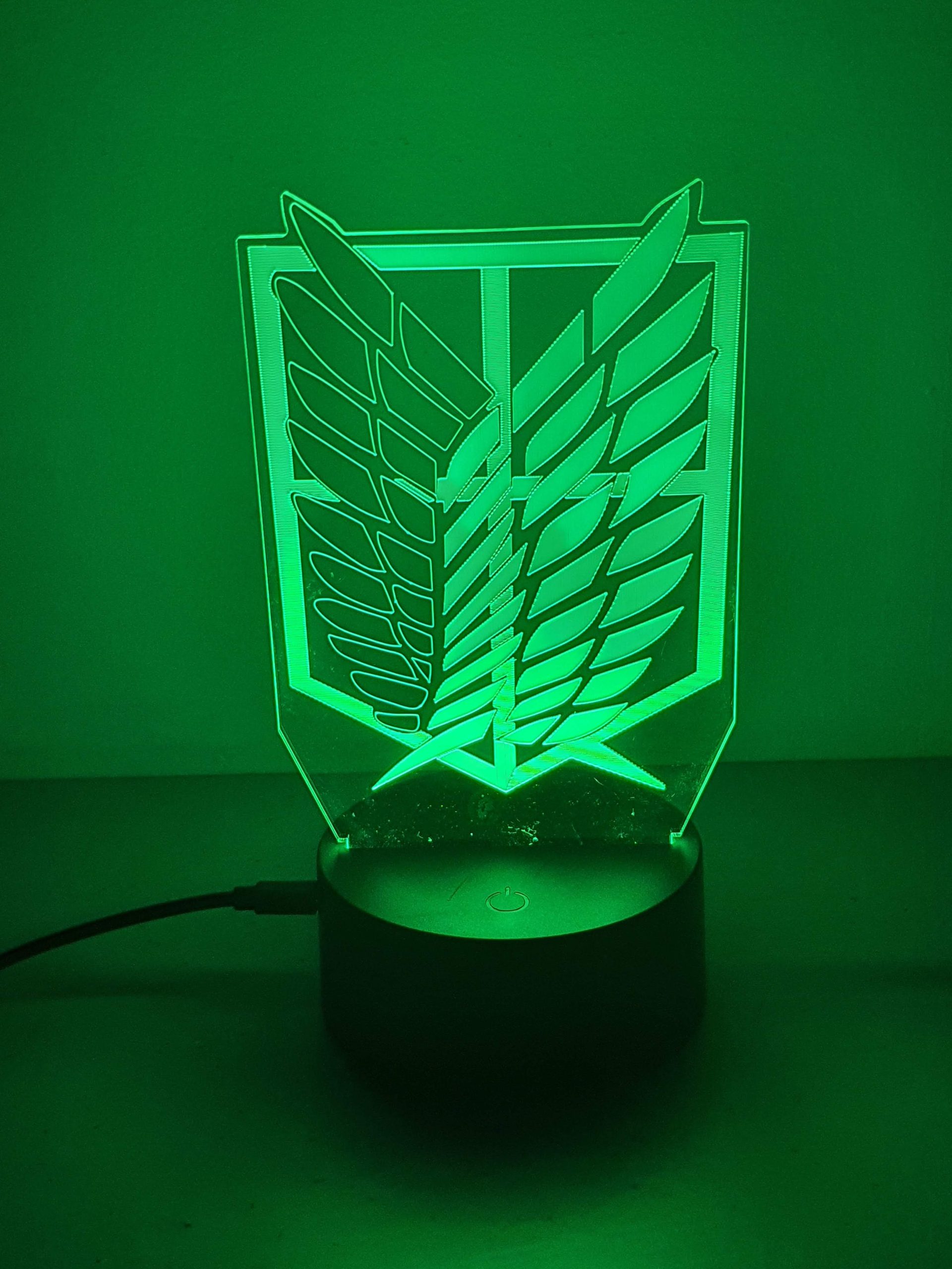 Lampe Veilleuse à LED illustration logo Attaque des Titans – Image 4