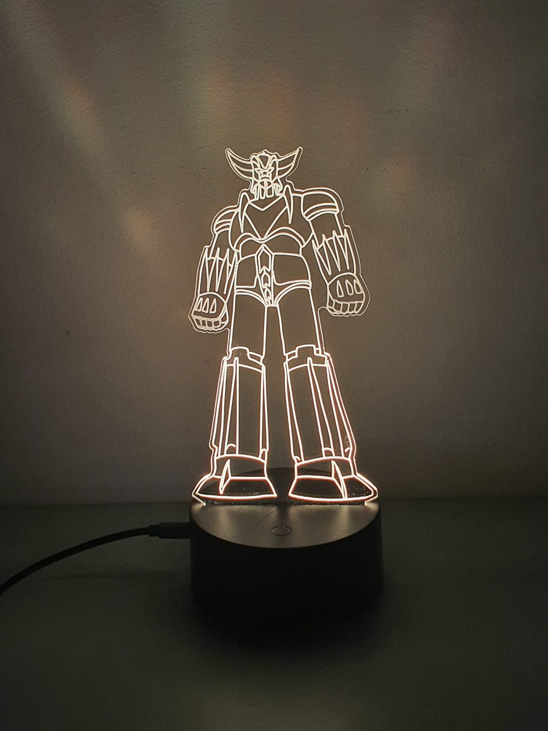Lampe Veilleuse à LED illustration Goldorak