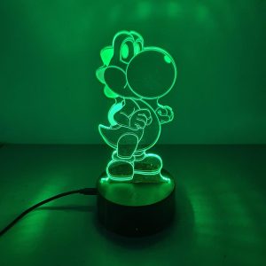 Lampe Veilleuse à LED illustration Yoshi - Team Mario