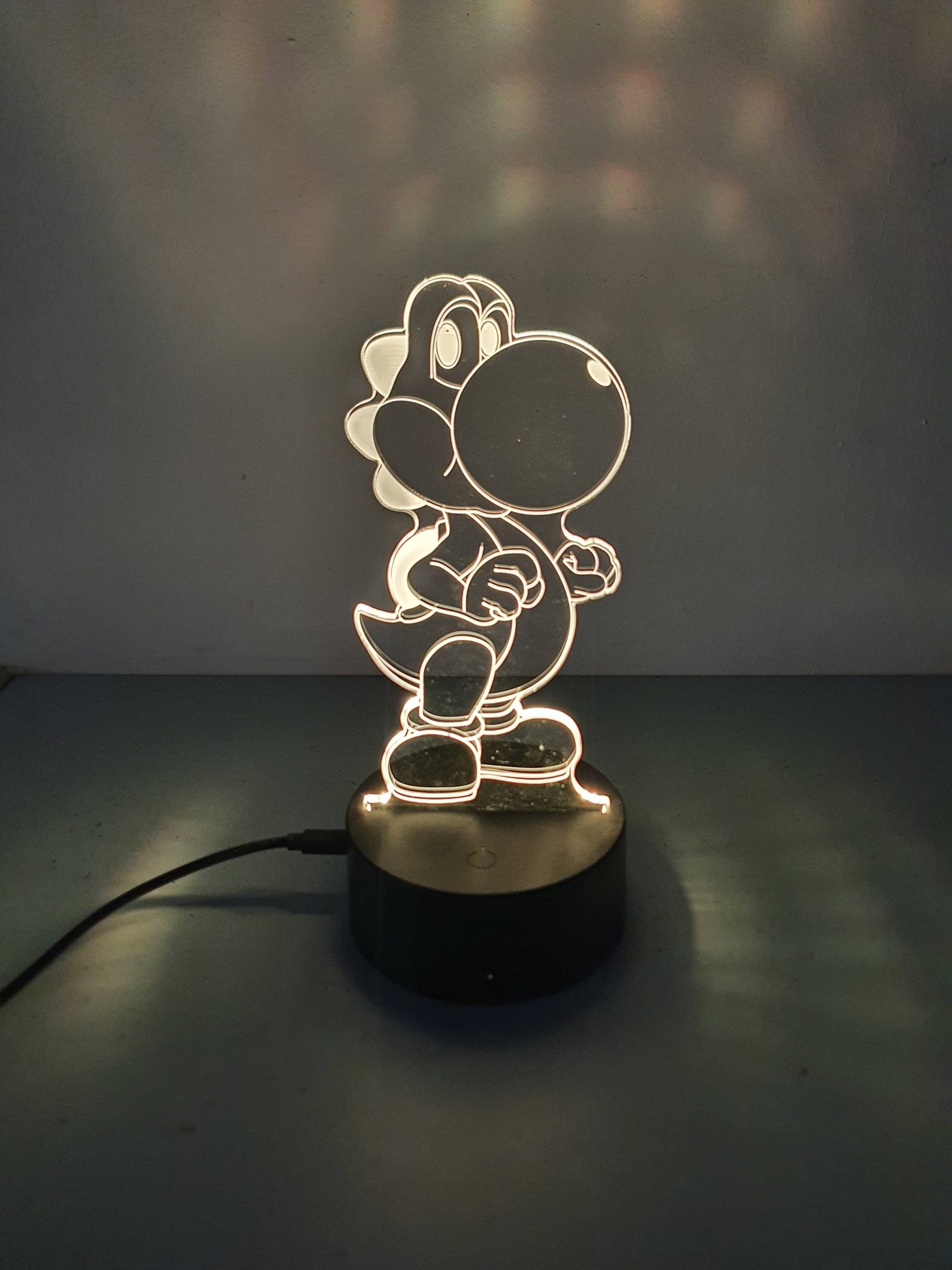 Lampe Veilleuse à LED illustration Yoshi - Team Mario – Image 3