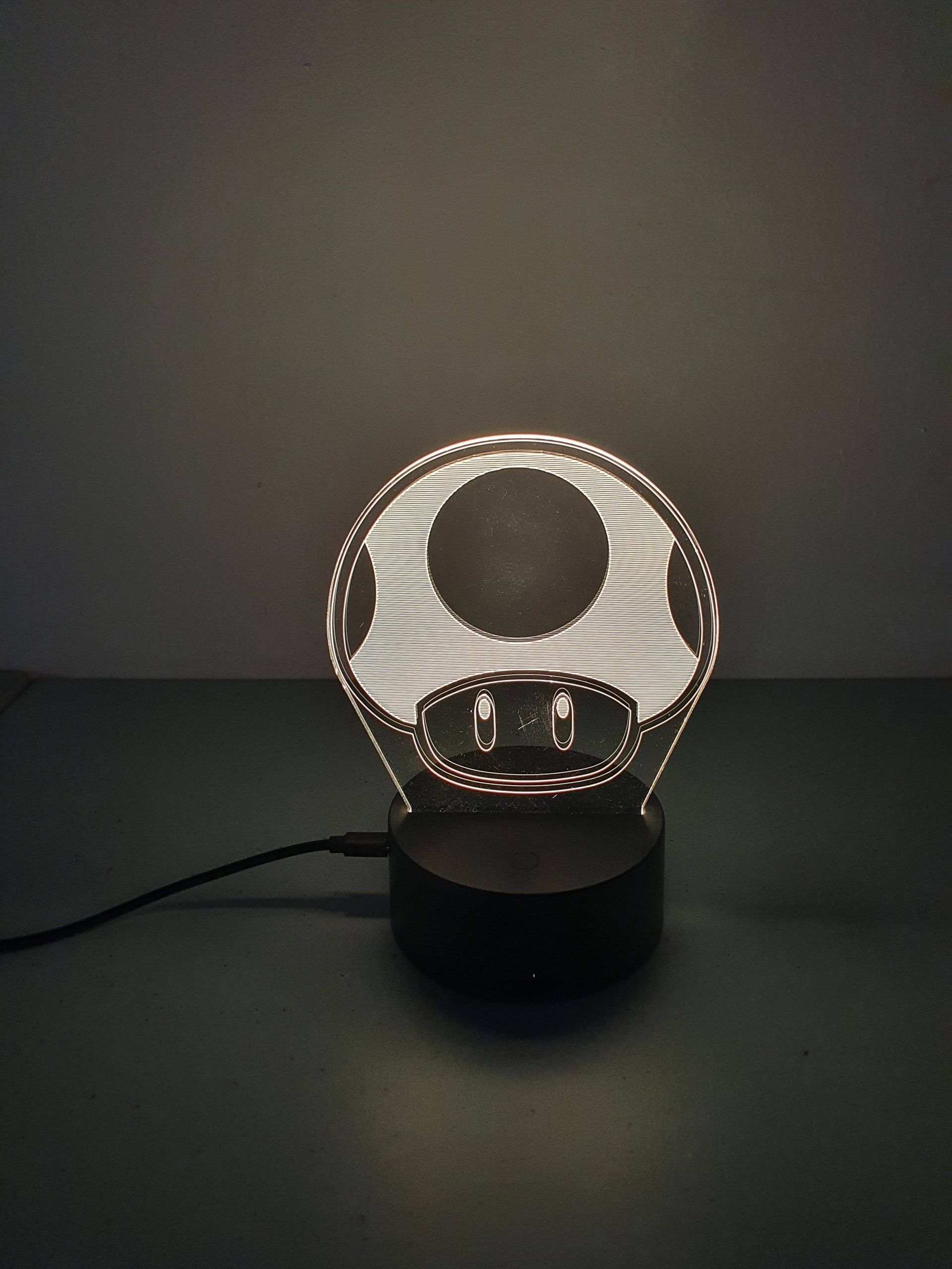 Lampe Veilleuse à LED illustration Champignon- Mario