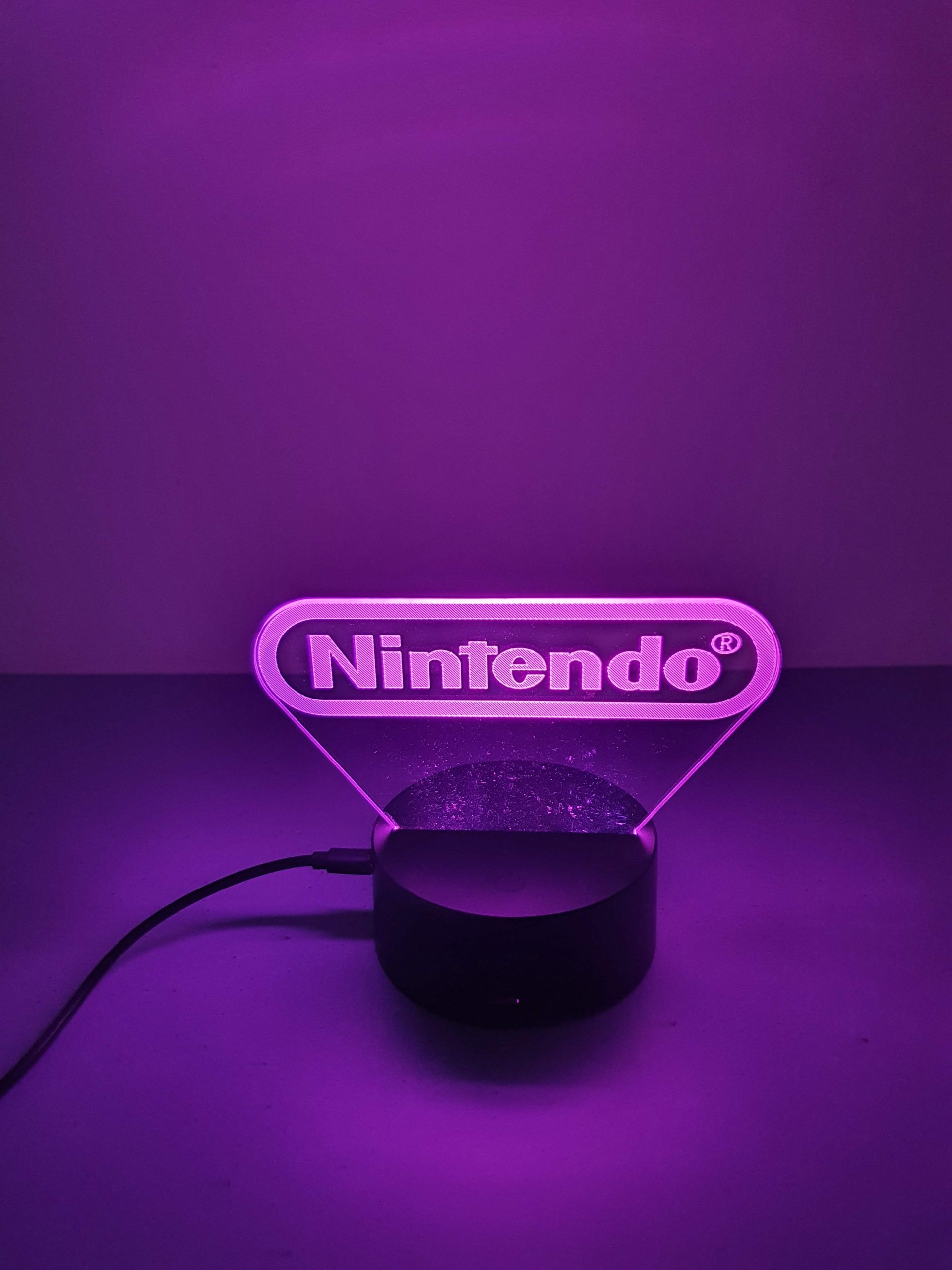 Lampe Veilleuse à LED illustration logo Nintendo – Image 5