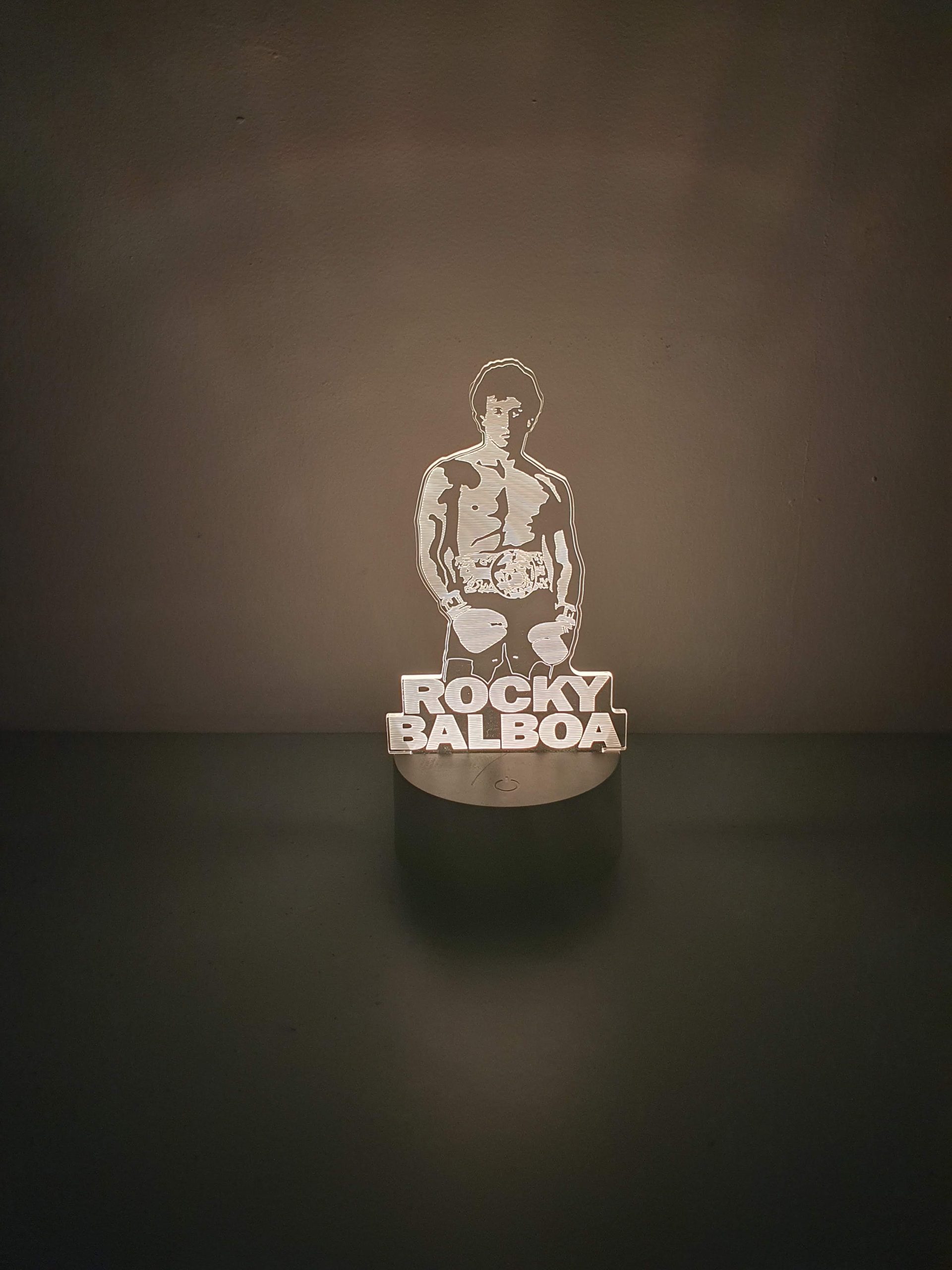 Lampe Veilleuse à LED illustration Rocky Balboa