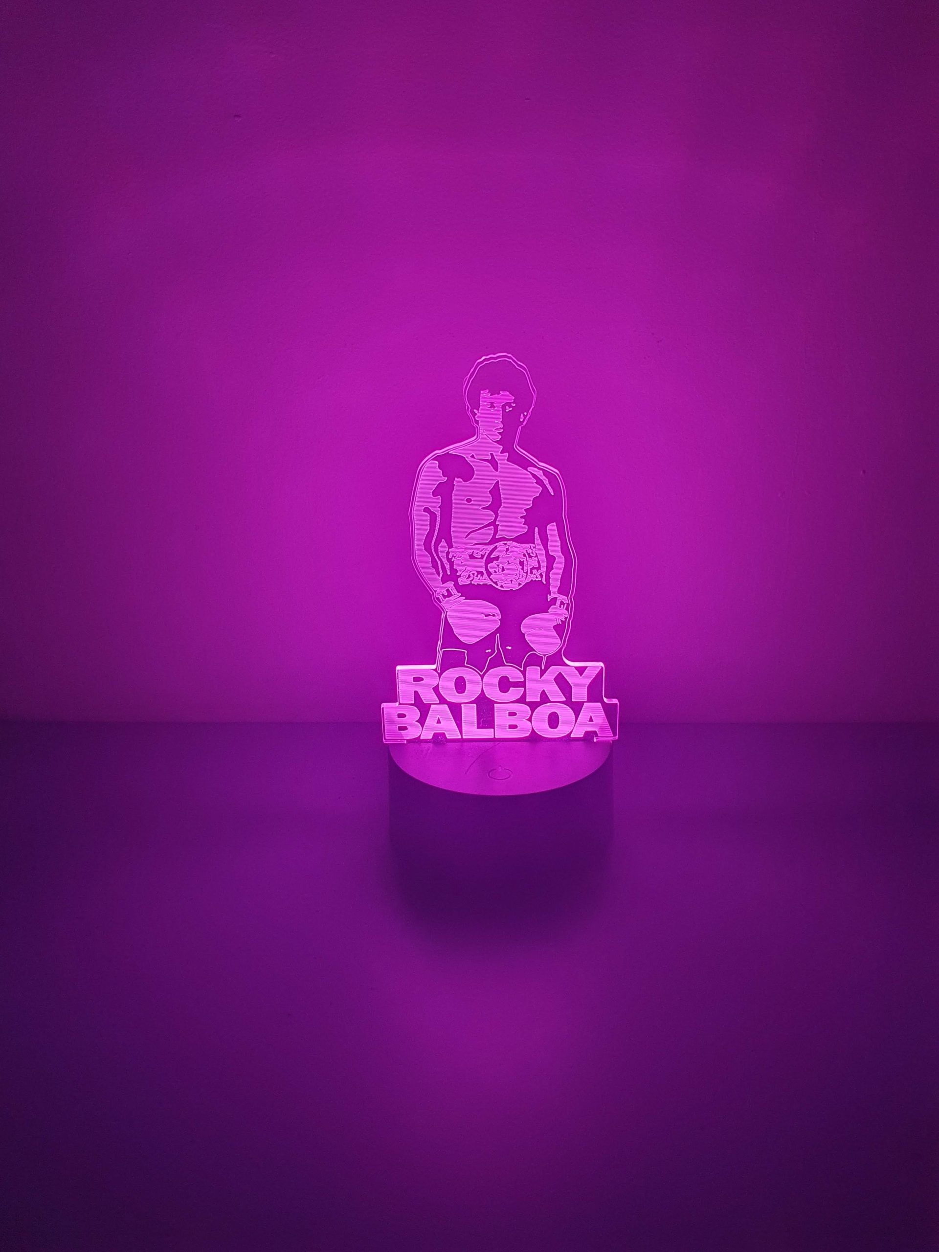 Lampe Veilleuse à LED illustration Rocky Balboa – Image 3
