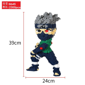 Grande figurine à construire en mini bloc - 20 modèles au choix - Modèle Kakashi
